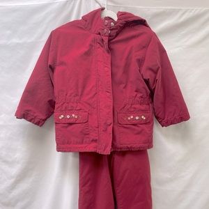 Vintage Embroidered Gymboree Snow‎ Set with Pants/Bib and Parka/Coat